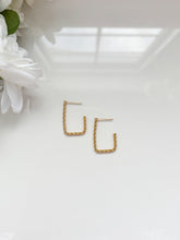 Load image into Gallery viewer, Diamond twist hoops
